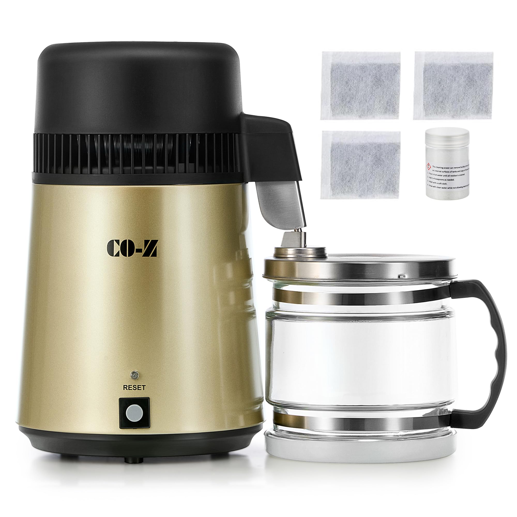 CO-Z distiladora de agua en encimera para la cocina, uso diario.
