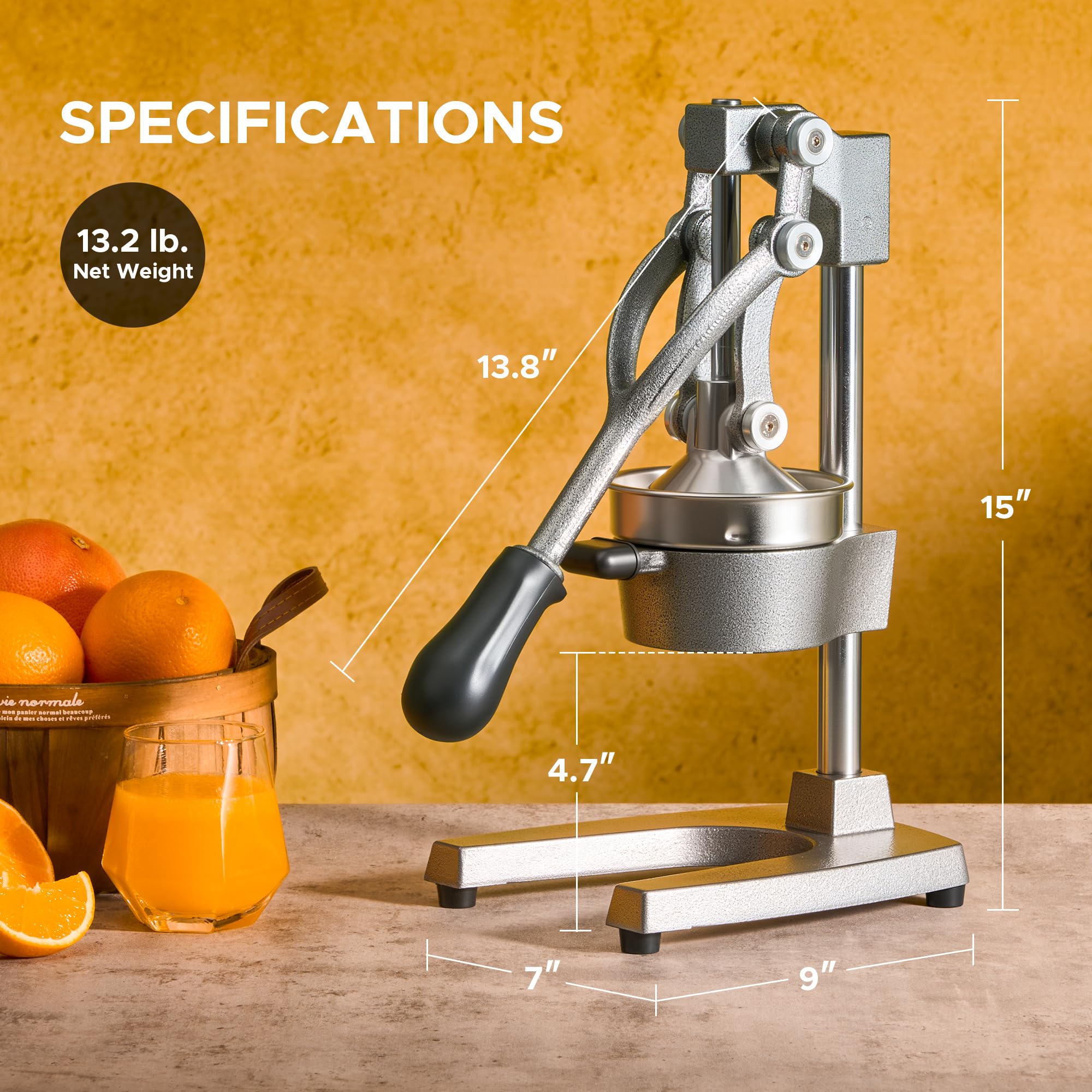CO-Z exprimidor cítrico manual con limón ofrece jugo claro y sin semillas.