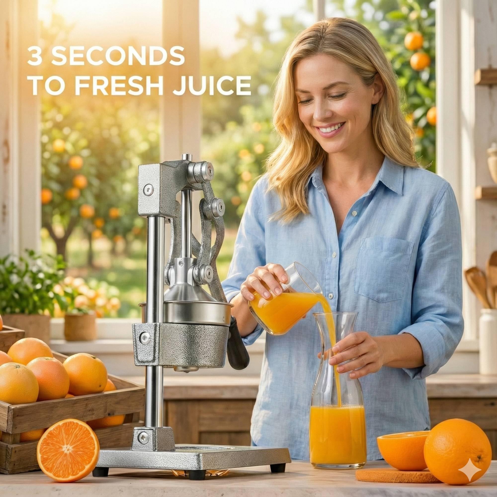 CO-Z exprimidor cítrico manual para mandarina facilita jugos fragantes y listos para servir.