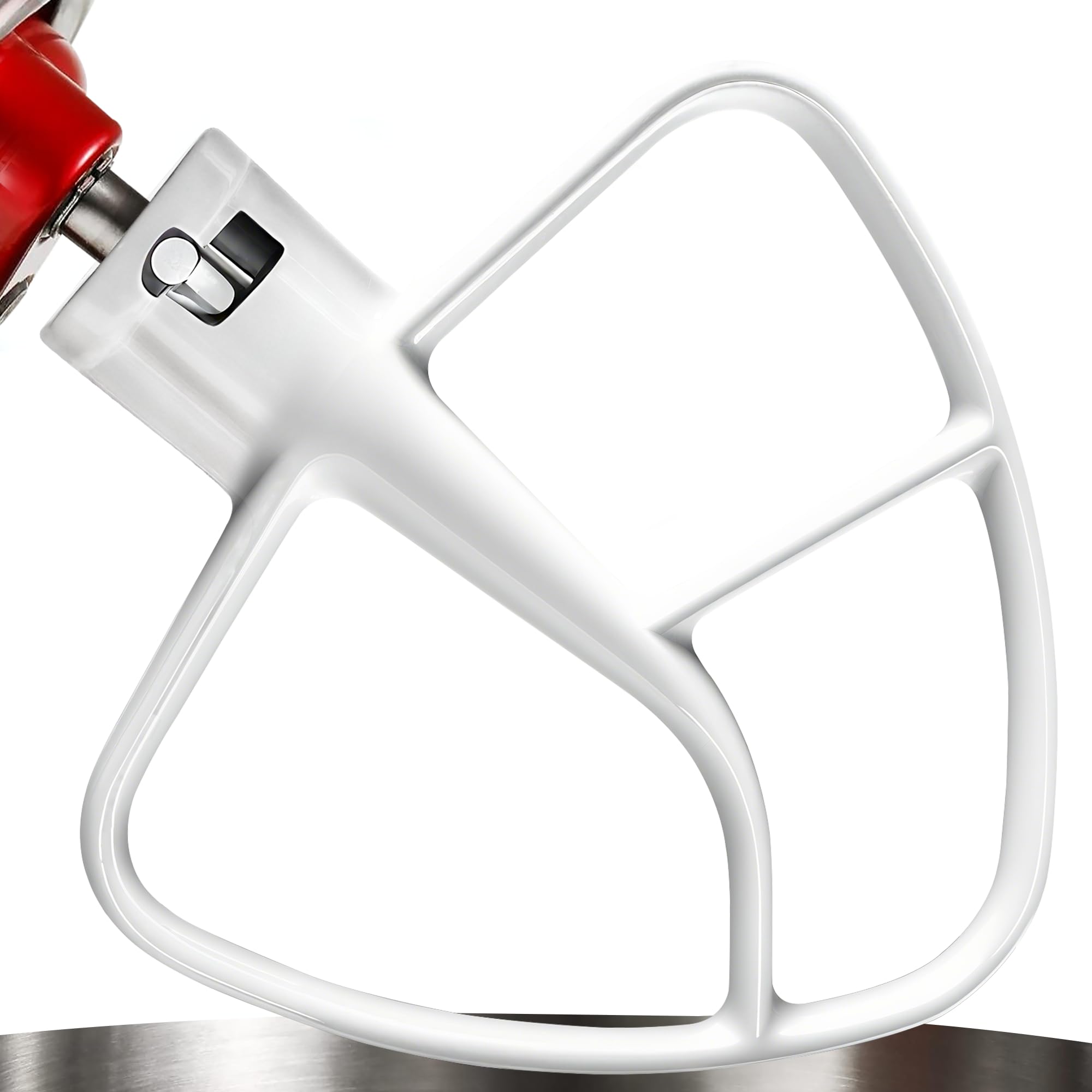 COADOW batidor plano recubierto para KitchenAid, ideal para batir masas homogéneas.