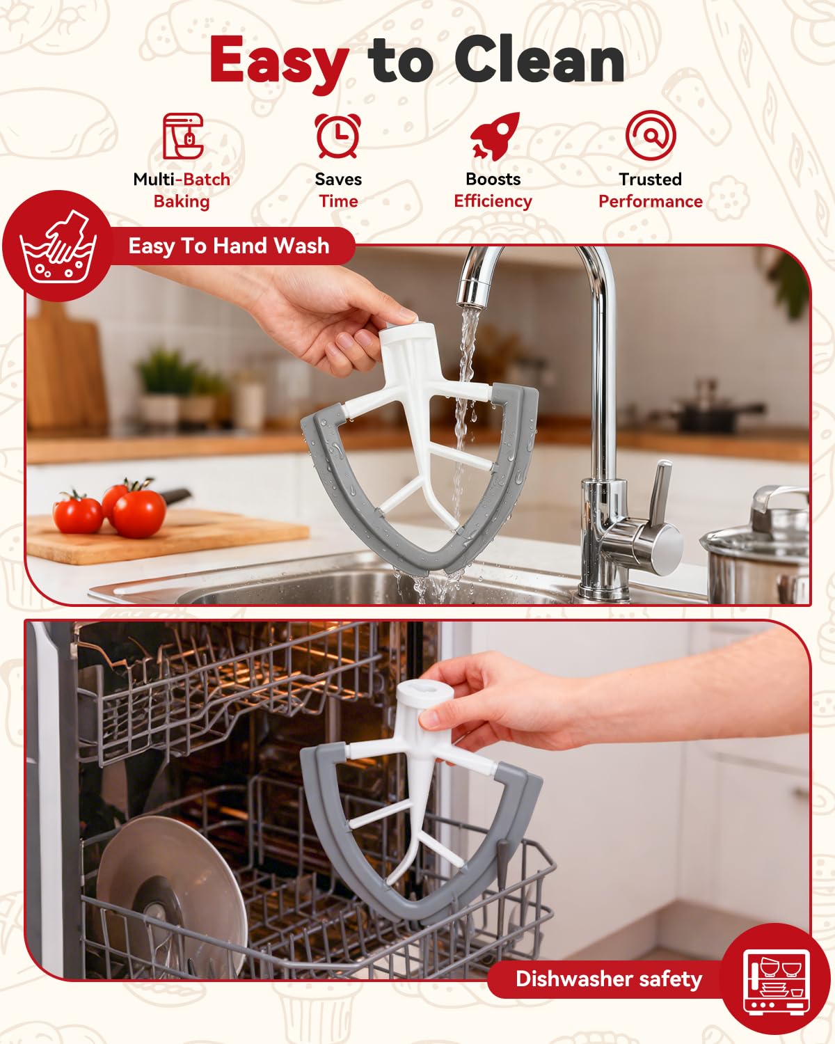 COADOW pala-flex-edge gris, diseño ergonómico para uso diario en repostería.