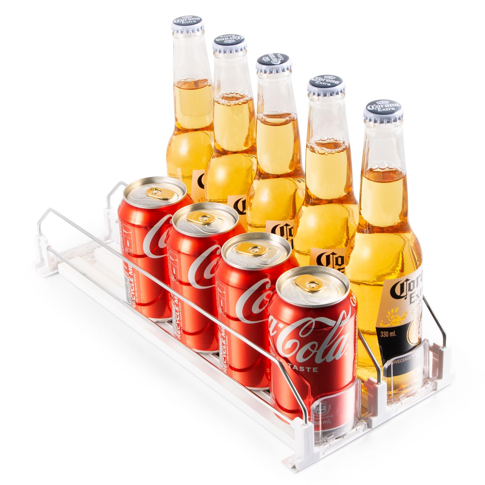 Coanto Dispensador de bebidas para nevera mejora la organización y acceso.