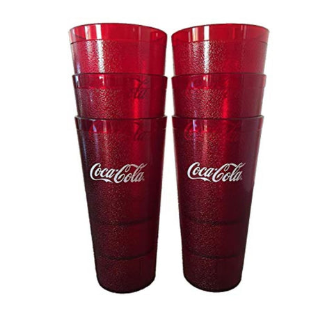 Vaso plástico Coca-Cola rojo 710 ml visto de frente, perfecto para servicio diario.