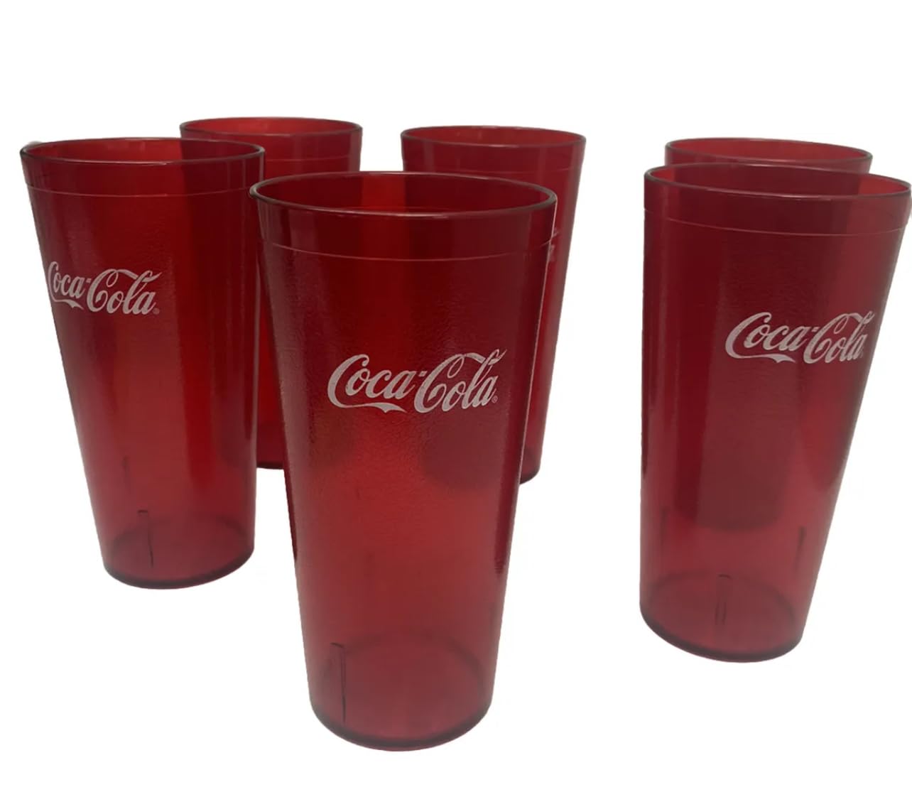 Vaso plástico Coca-Cola rojo 710 ml, sellado, listo para envío.