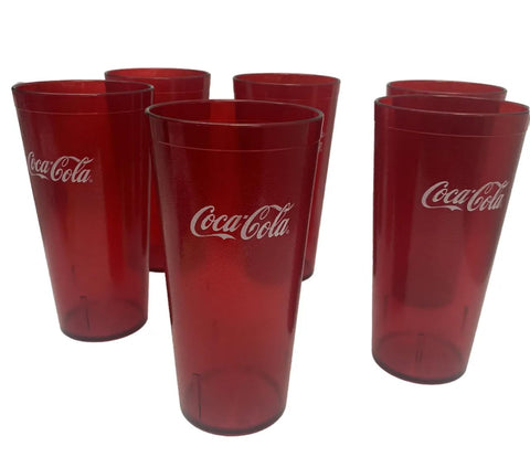 Vaso plástico Coca-Cola rojo 710 ml, sellado, listo para envío.