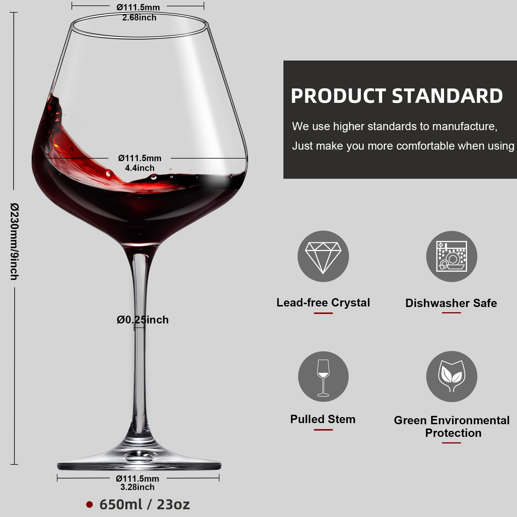 Coccot copa borgoña con aeración suave para potenciar aromas