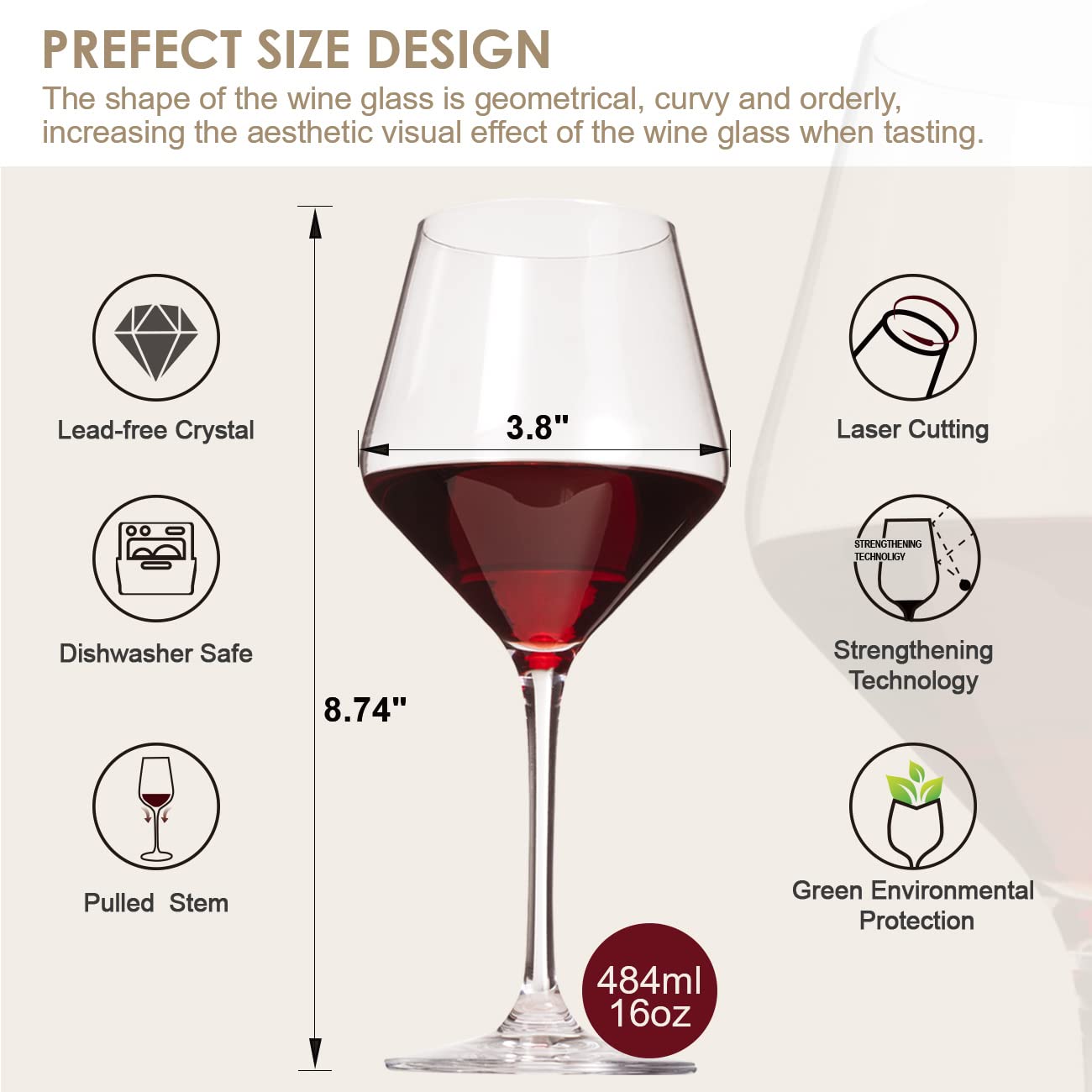COCCOT vaso vino cristal italiano permite oxigenar suavemente y descubrir aromas