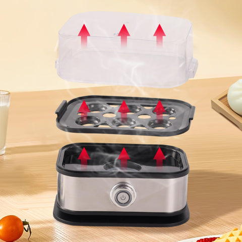 Cocedor de huevos inteligente, diseño compacto y piezas fáciles de limpiar.