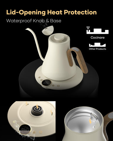 Tapa y cuerpo de acero inoxidable del Cocinare FLOW B9 para uso diario