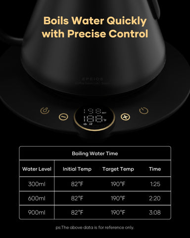 Temporizador incorporado del Cocinare FLOW B9 para infusiones consistentes