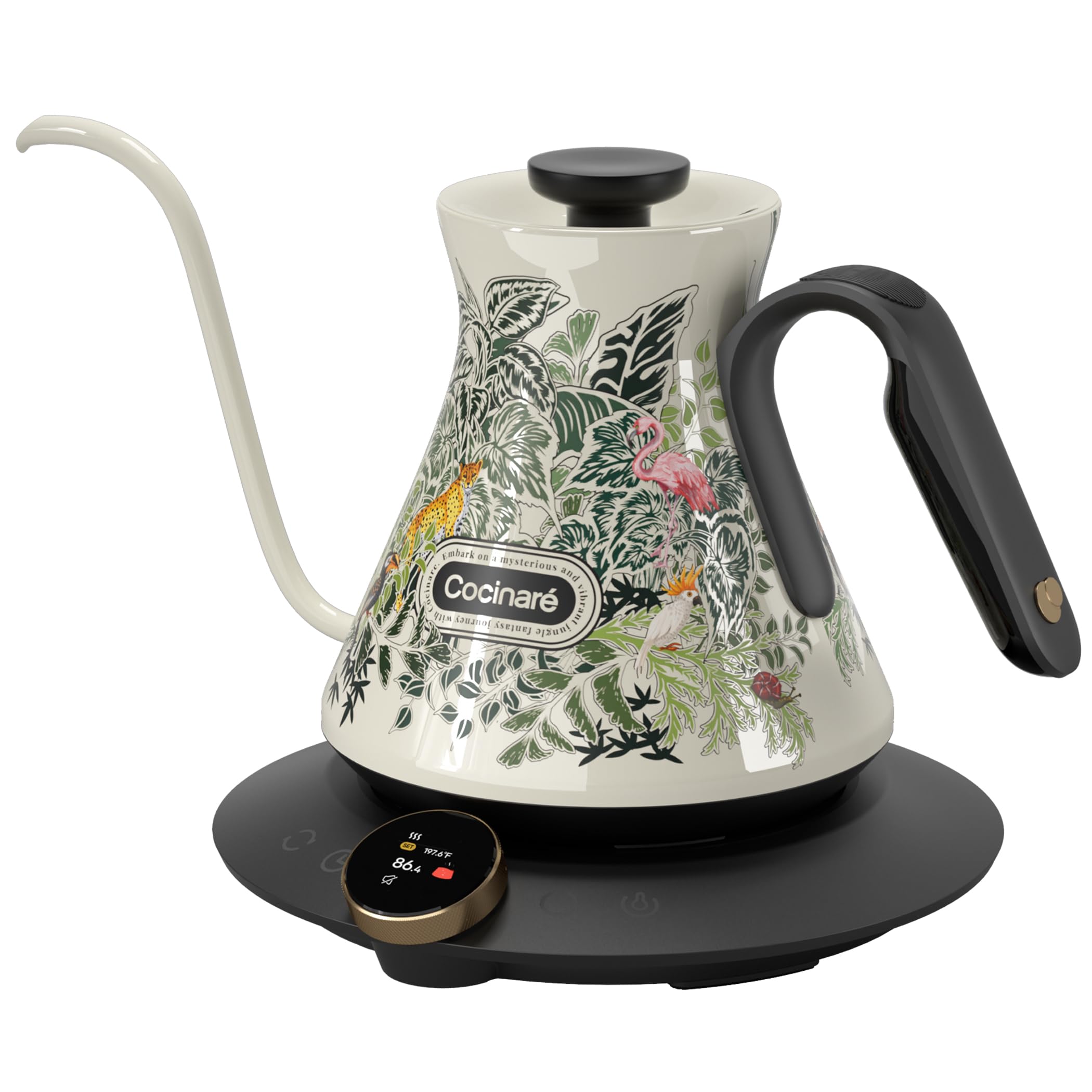 Cocinare Flow M6 Pro, vista general del hervidor, ideal para café y té con precisión.