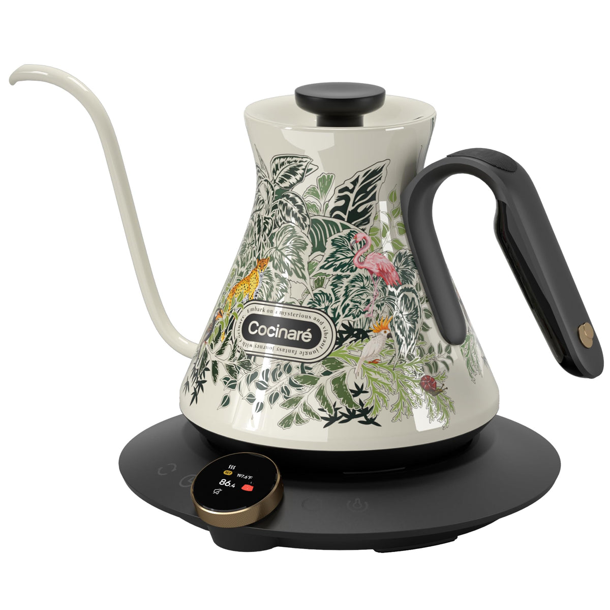 Cocinare Flow M6 Pro, vista general del hervidor, ideal para café y té con precisión.
