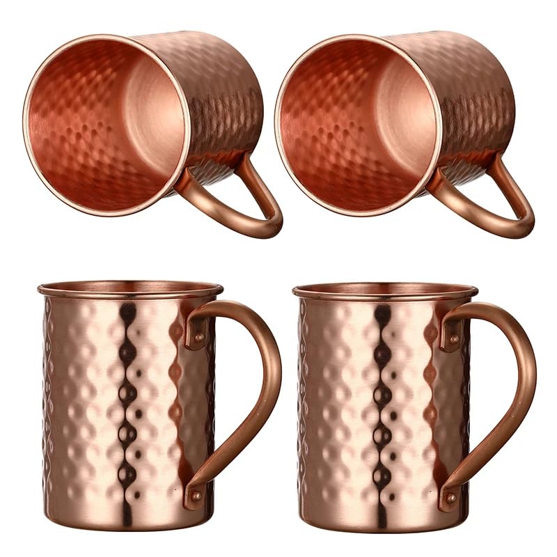 Cocktail Geek vaso de cobre puro con acabado martillado, ideal para bebidas frías.