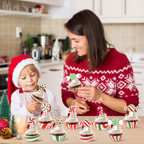 Envolturas coloridas COcnny para cupcakes, perfectas para Navidad y cumpleaños.