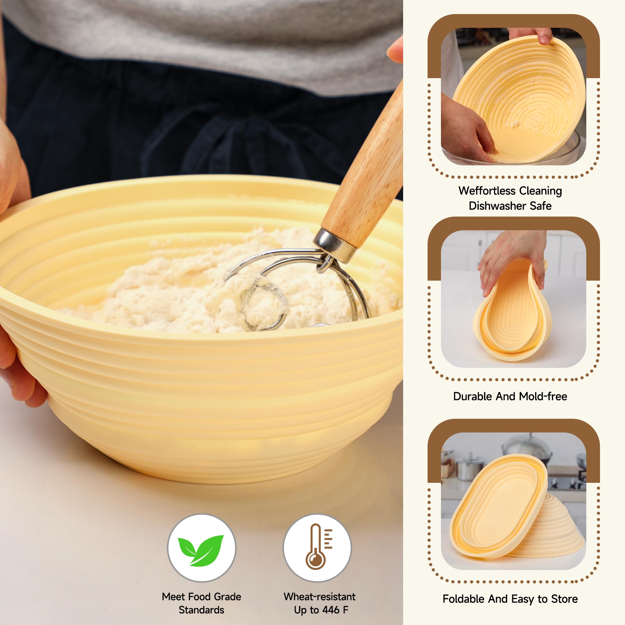 Coco Bird cesta fermentación 9.5 ovalada, aporta forma y control de la masa