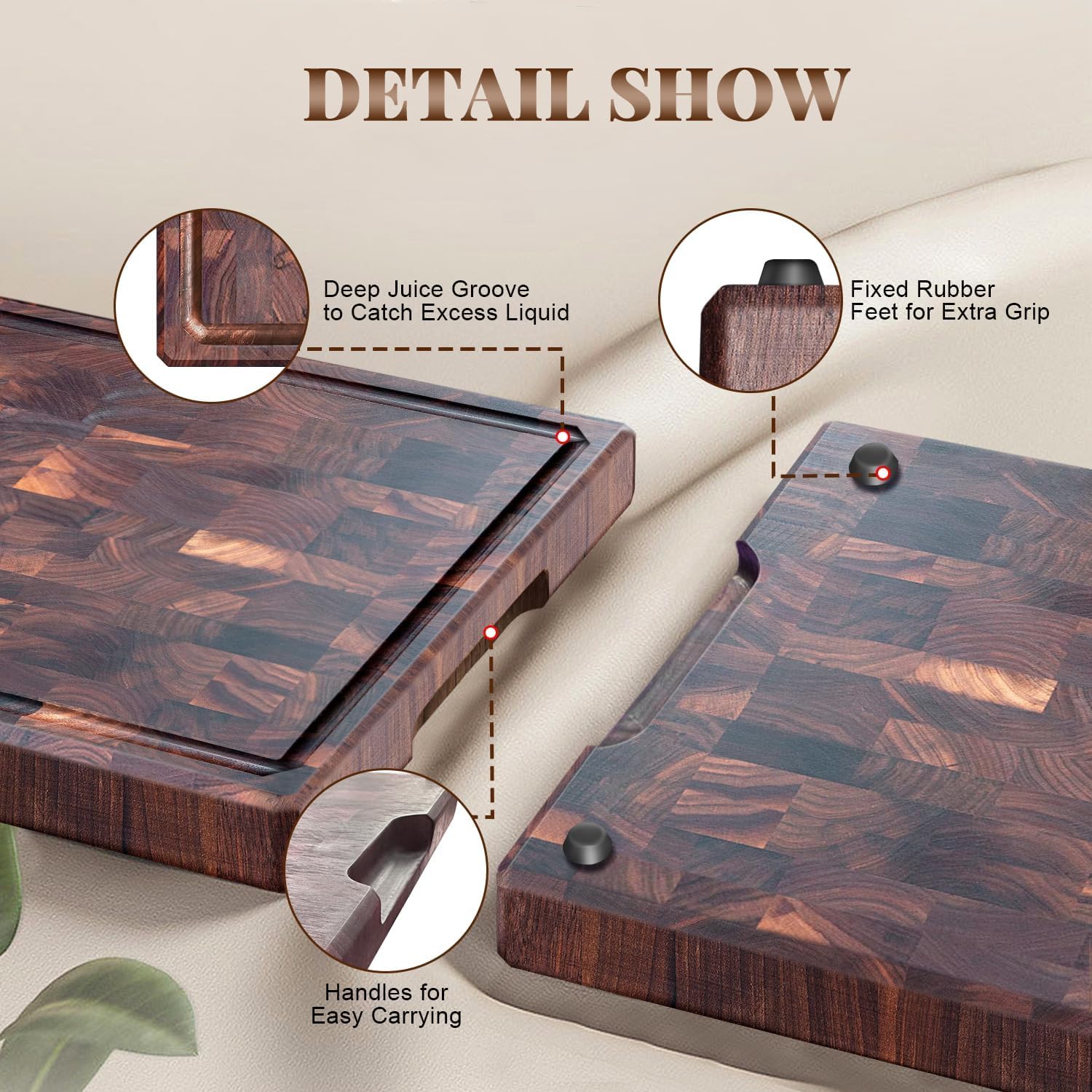 COCOBOSS tablas con pies antideslizantes ofrecen estabilidad durante el corte