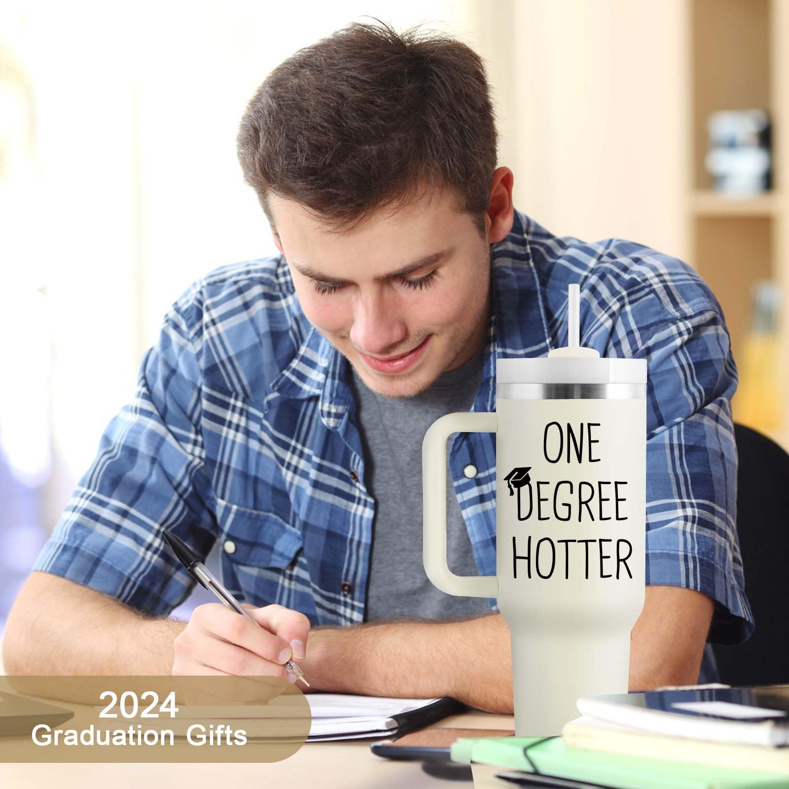 COCOGIFTS Tumbler graduación con aislamiento doble pared mantiene bebidas por más tiempo