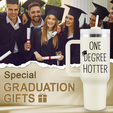 COCOGIFTS Tumbler graduación incluye pajilla y cepillo para limpieza diaria