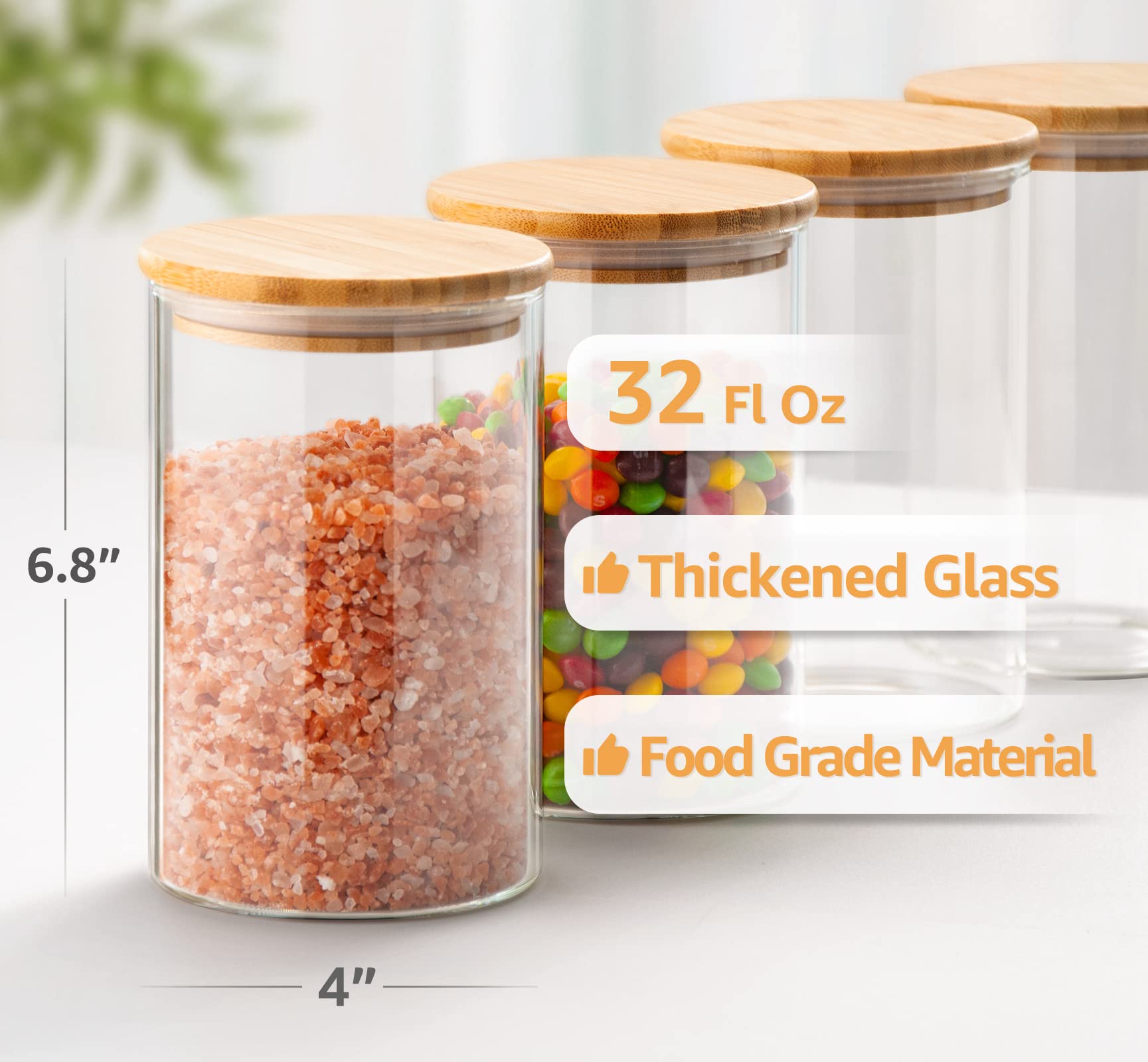 COCOYA tapa de bambú de alta durabilidad mantiene alimentos frescos.