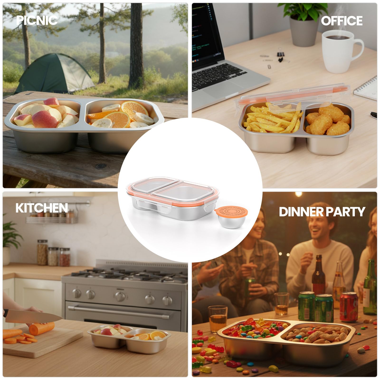 CODIEKEY Snackle Box apto lavavajillas y limpieza rápida