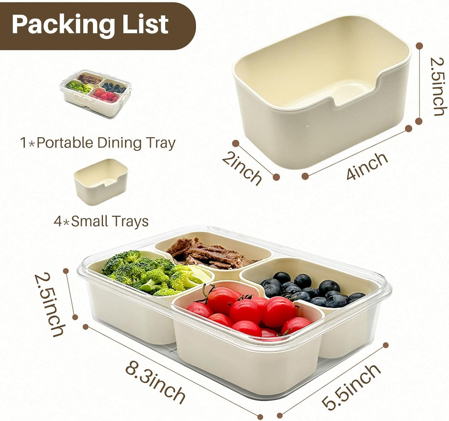 CODIEKEY Snackle Box apto lavavajillas y nevera para uso diario.