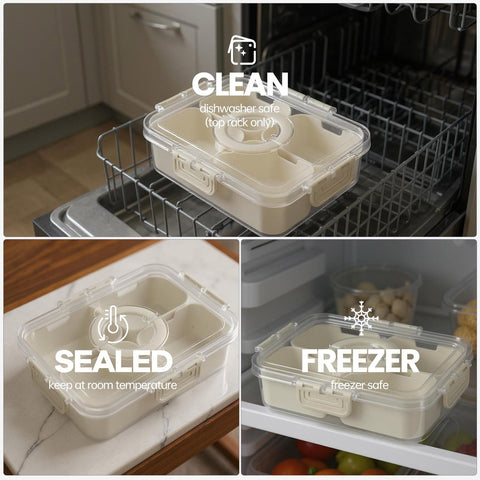 Caja Snackle CODIEKEY apta para lavavajillas y frigorífico para uso diario