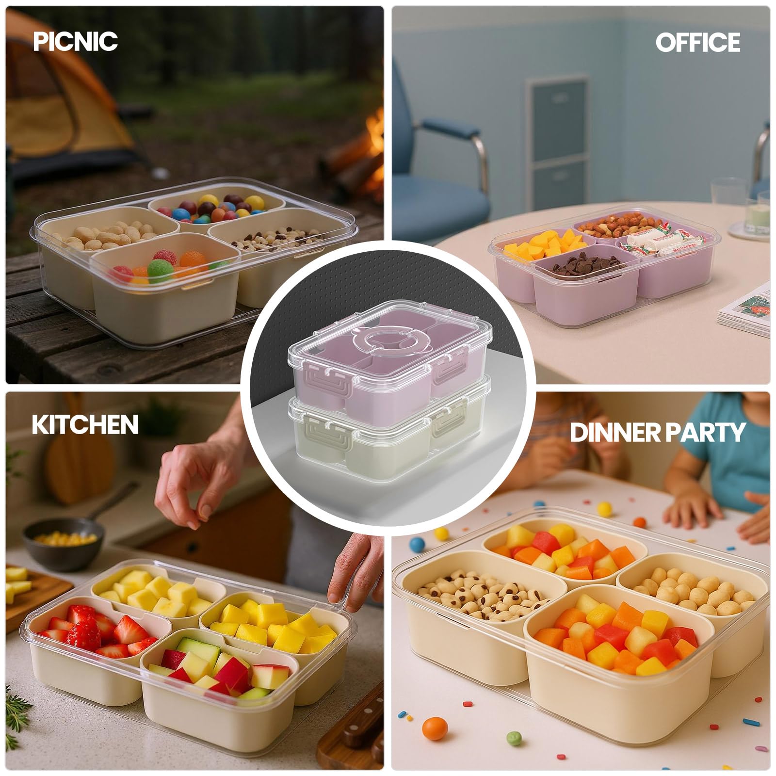 Caja Snackle CODIEKEY solución de organización para snacks en casa