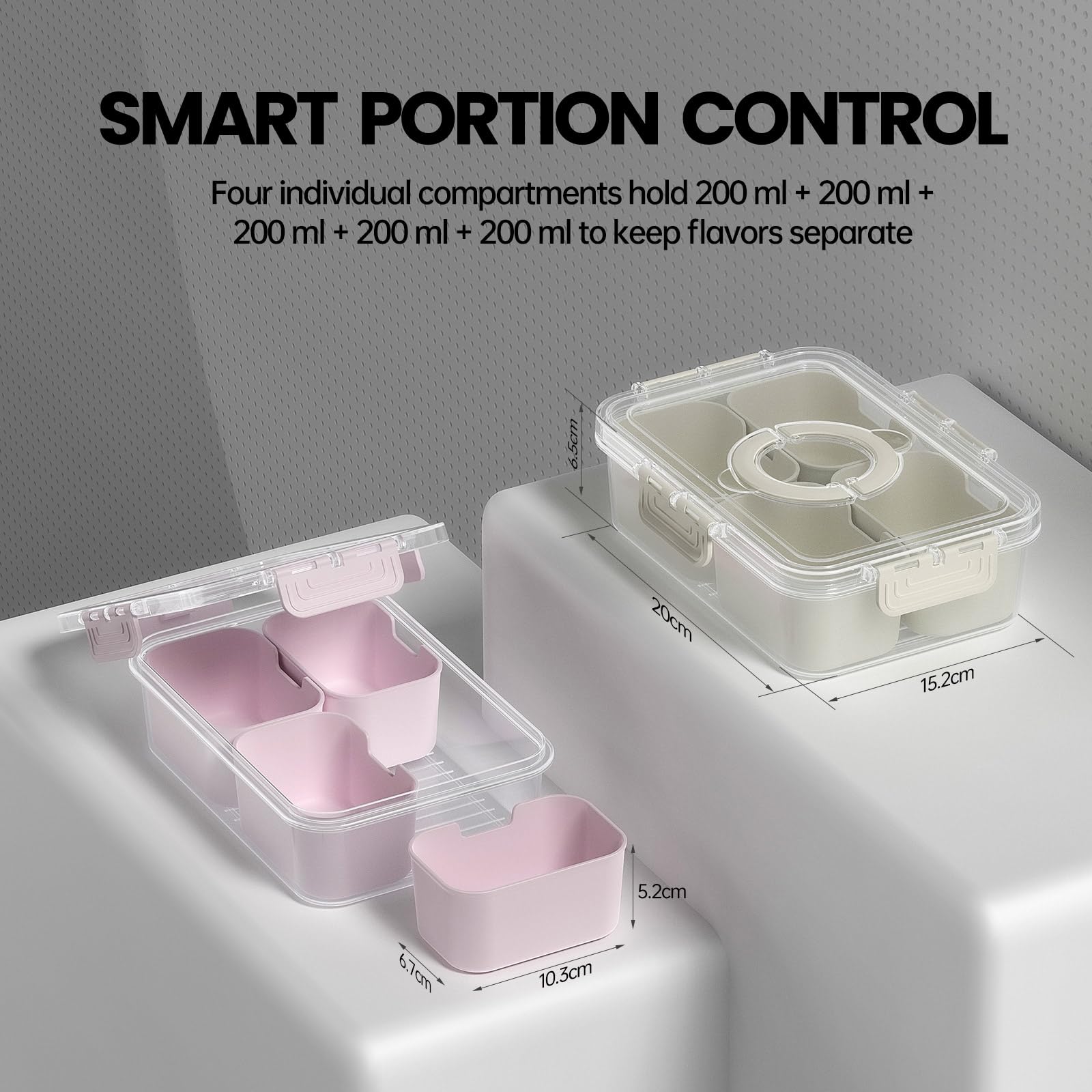 Caja Snackle CODIEKEY con sello de silicona y cierre seguro para transporte