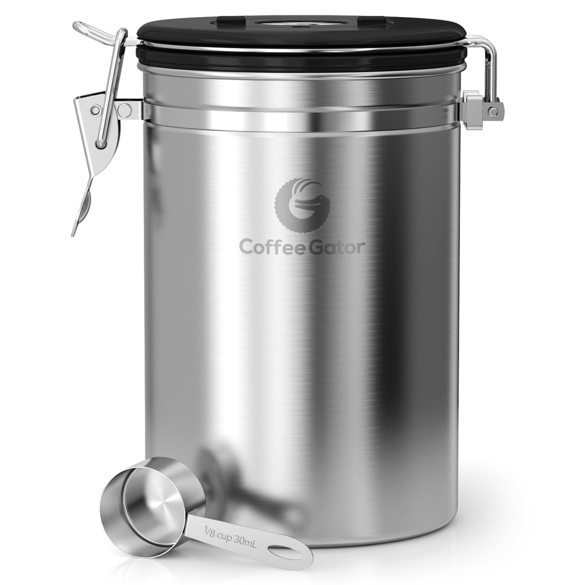 Coffee Gator Contenedor Aireado 22oz mantiene el café fresco y aromático.