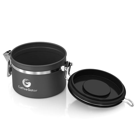 Coffee Gator cuchara medidora gris: porción precisa para granos y café molido.