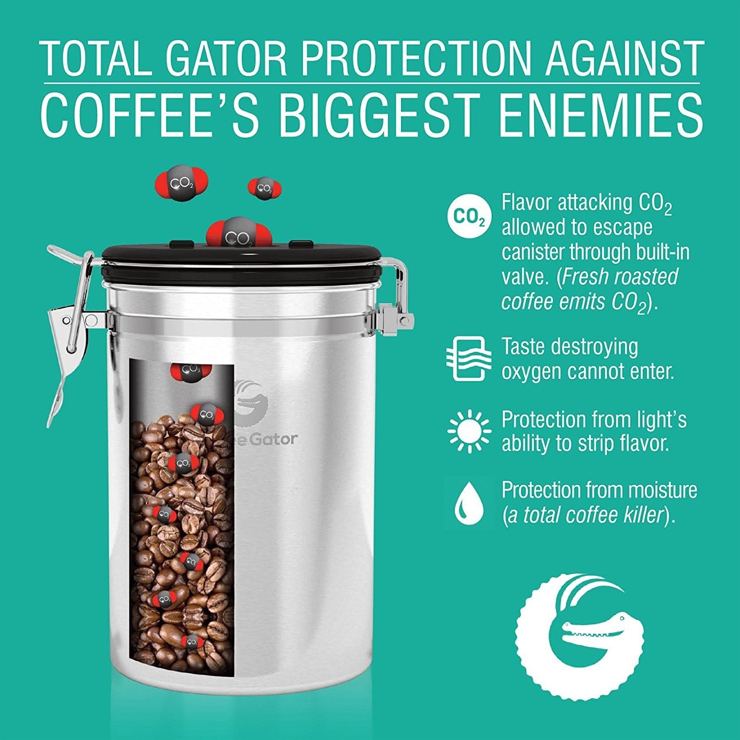 Coffee Gator: dos frascos para café y té en un conjunto práctico