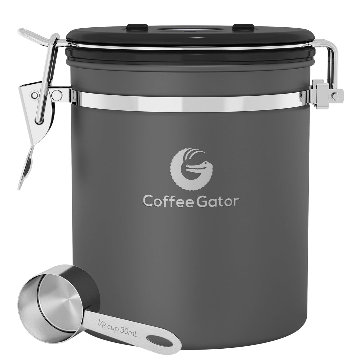 Coffee Gator lata de acero inoxidable 16 onzas mantiene el café fresco.