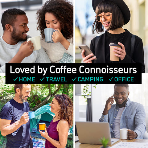 Coffee Gator evita sedimentos y conserva aceites para verter limpio.