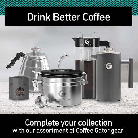 Coffee Gator-tapa-cierre-hermetico, transporte seguro y sin goteos.