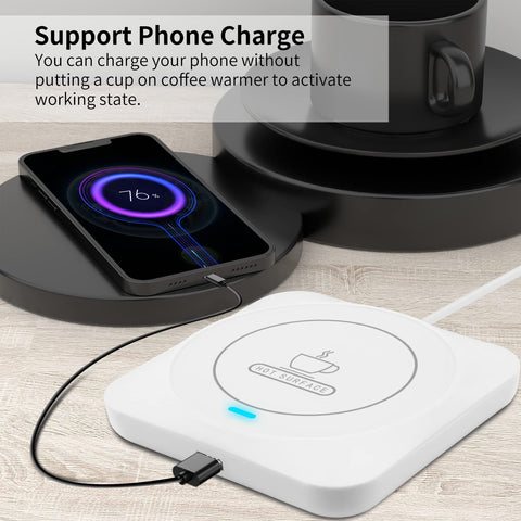 COFFEE MUG WARMER interruptor de gravedad activa al colocar la taza.