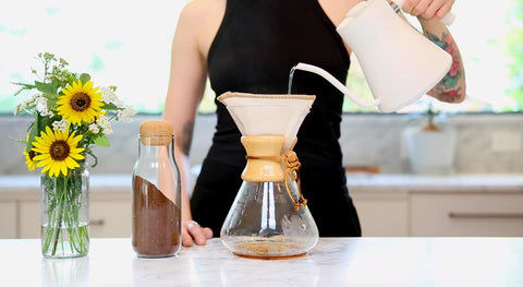  CoffeeSock filtro reutilizable de algodón orgánico, diseño duradero para uso anual en Chemex.