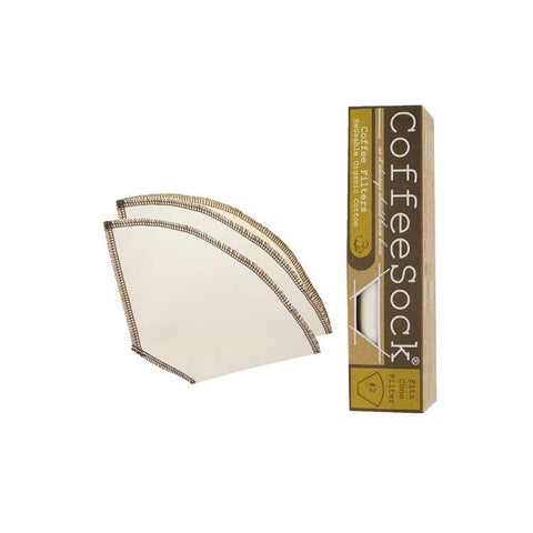 CoffeeSock filtros reutilizables de algodón para café, dos unidades, cono 2, con menor residuo.