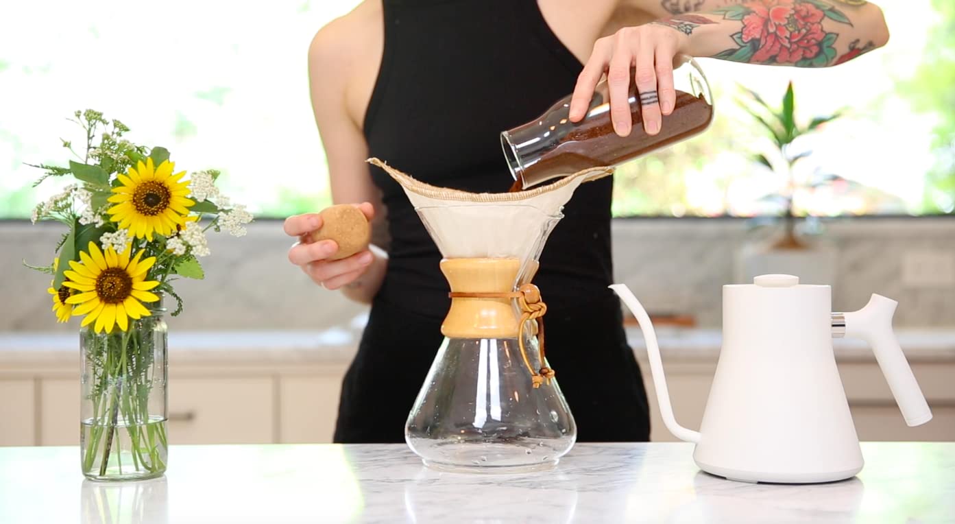 CoffeeSock preparación de café más limpia al evitar sedimentos
