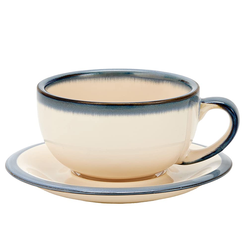 Coffeezone taza arte-de-leche-12oz-beige: perfecta para diseños de arte con leche en casa.