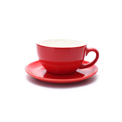 Coffeezone taza cerámica rojo brillante para arte de cafe