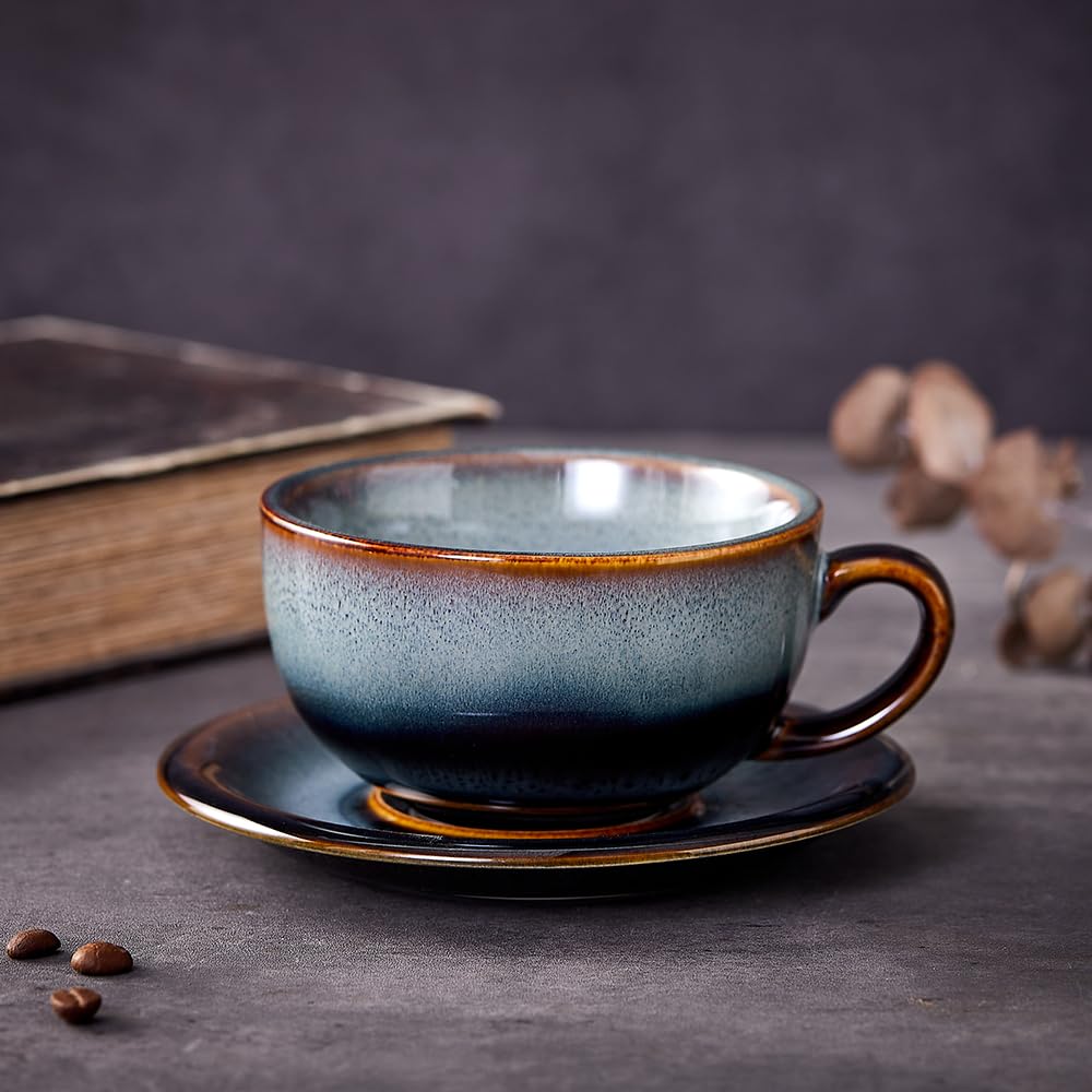 Coffeezone facilita arte en latte con su taza cerámica 12oz.