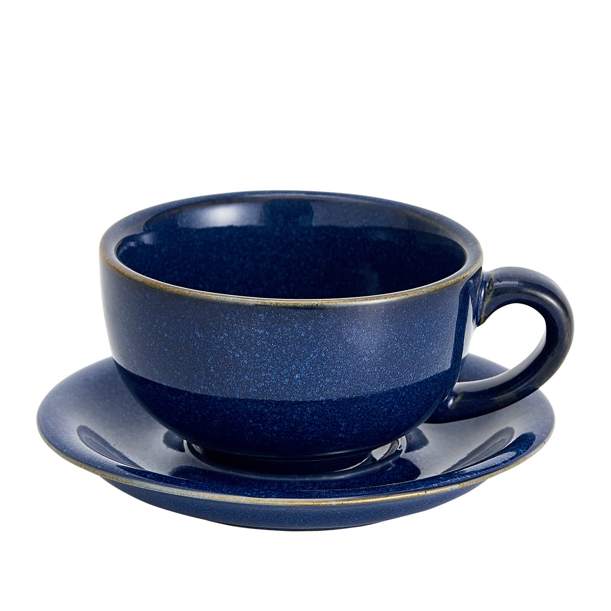 Coffeezone Taza cerámica vintage 12oz, ideal para latte art casero