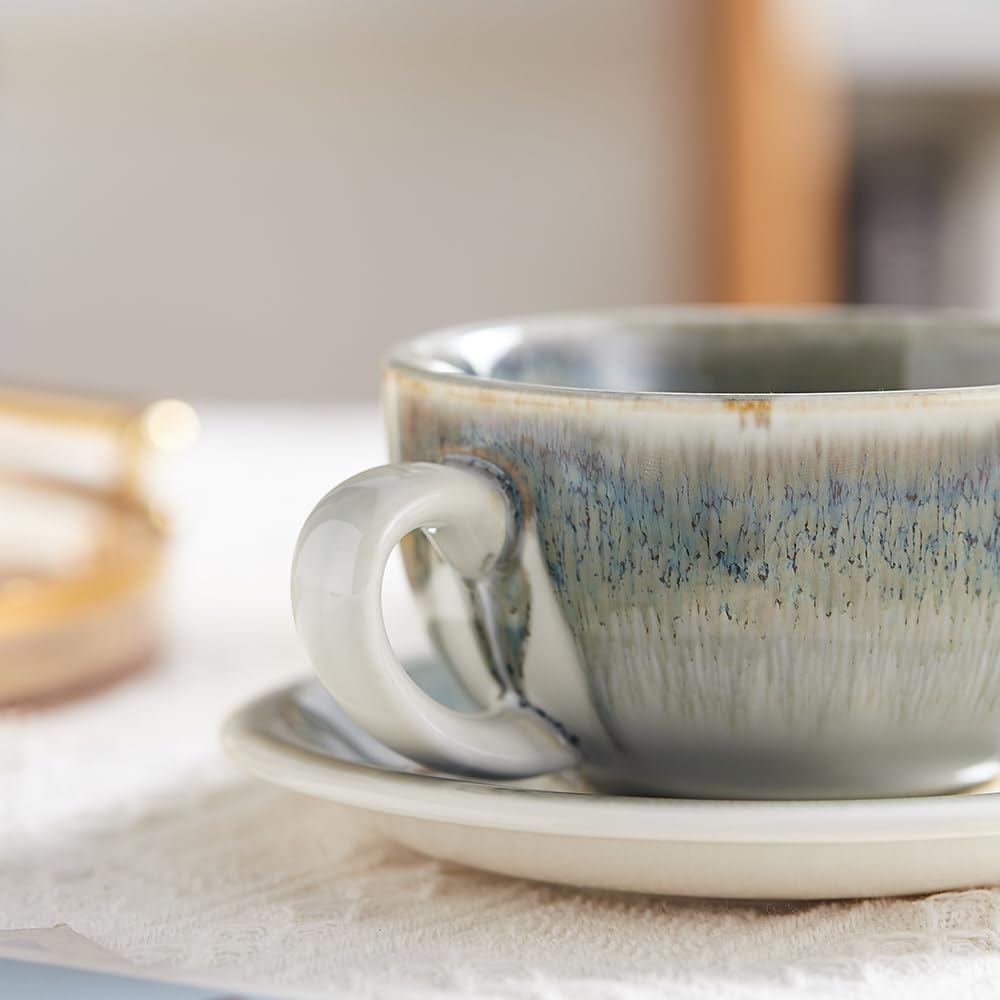 Coffeezone taza con fondo redondo, ideal para arte con leche en casa.
