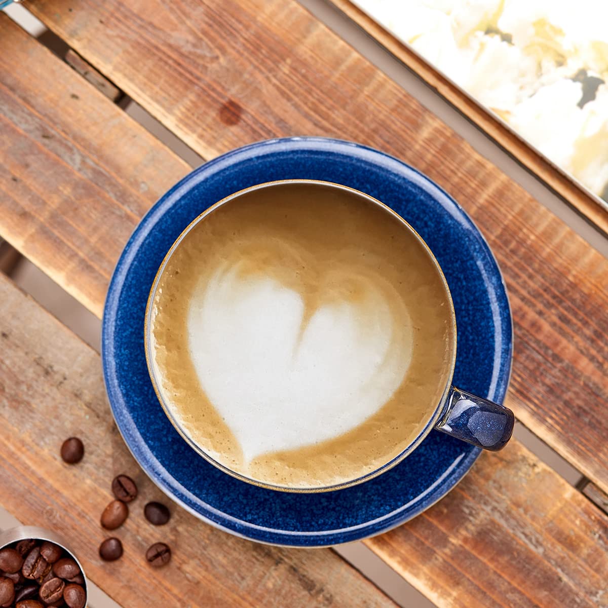 Coffeezone Taza latte art en cerámica azul oscuro para cappuccino