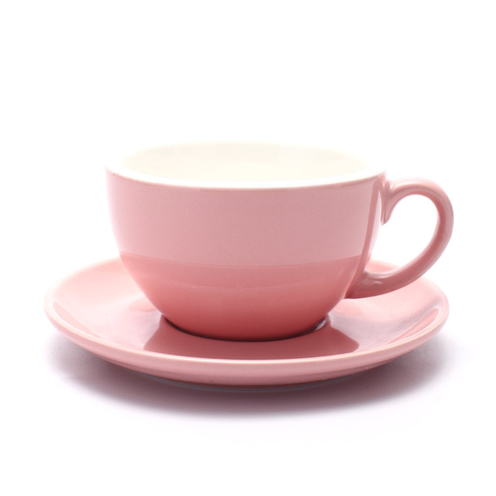 Coffeezone: taza para arte en espuma rosa brillante y diseño estable