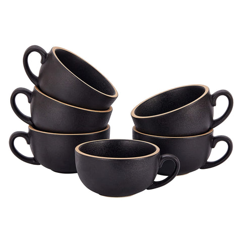 Coffeezone tazas vintage 12oz, conjunto de seis, para una experiencia de café elegante.