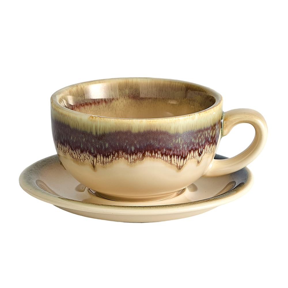 Coffeezone taza ceramica 12oz con arte de leche para capuchino perfecto.