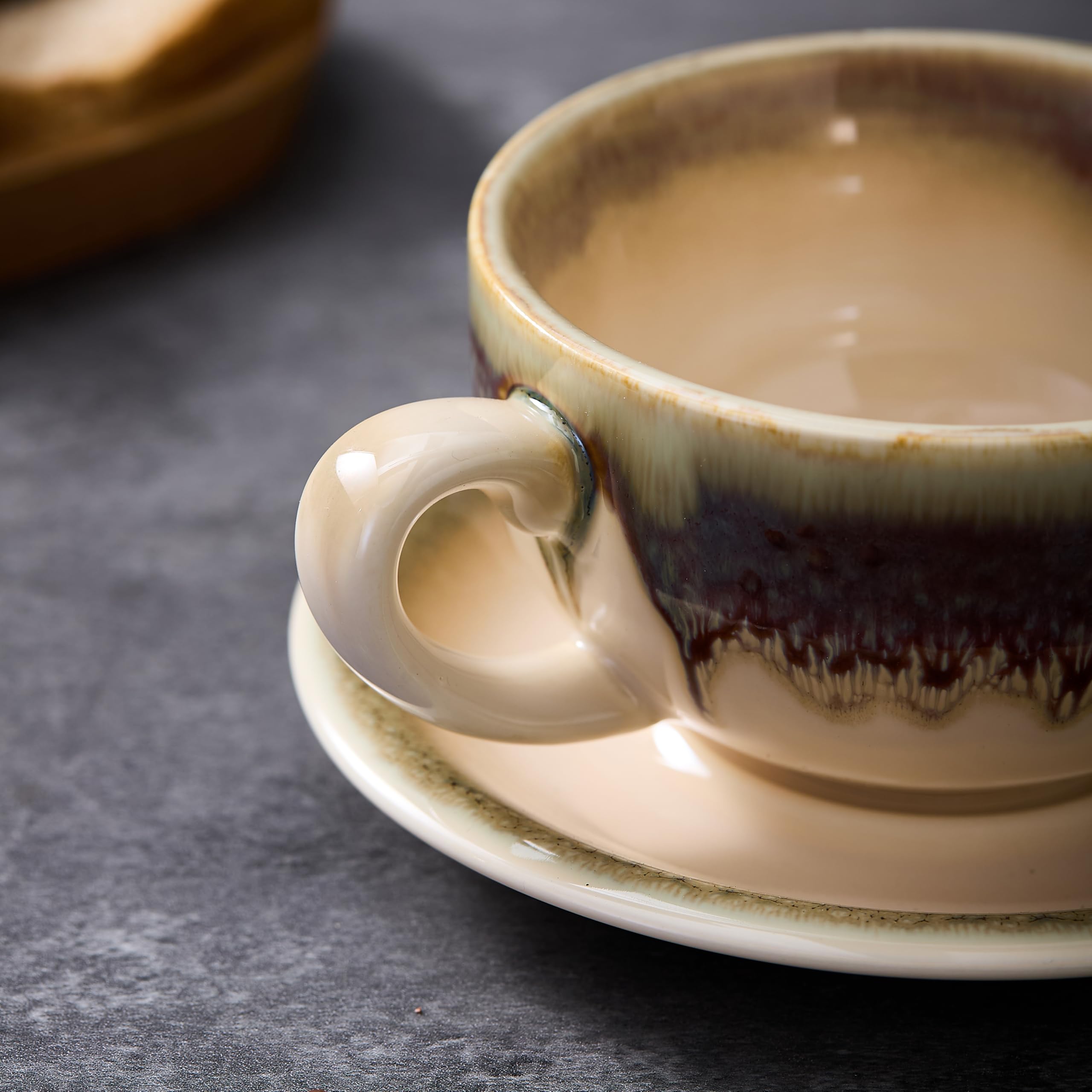 Coffeezone diseno vintage 12oz ofrece acabado marron para presentacion.