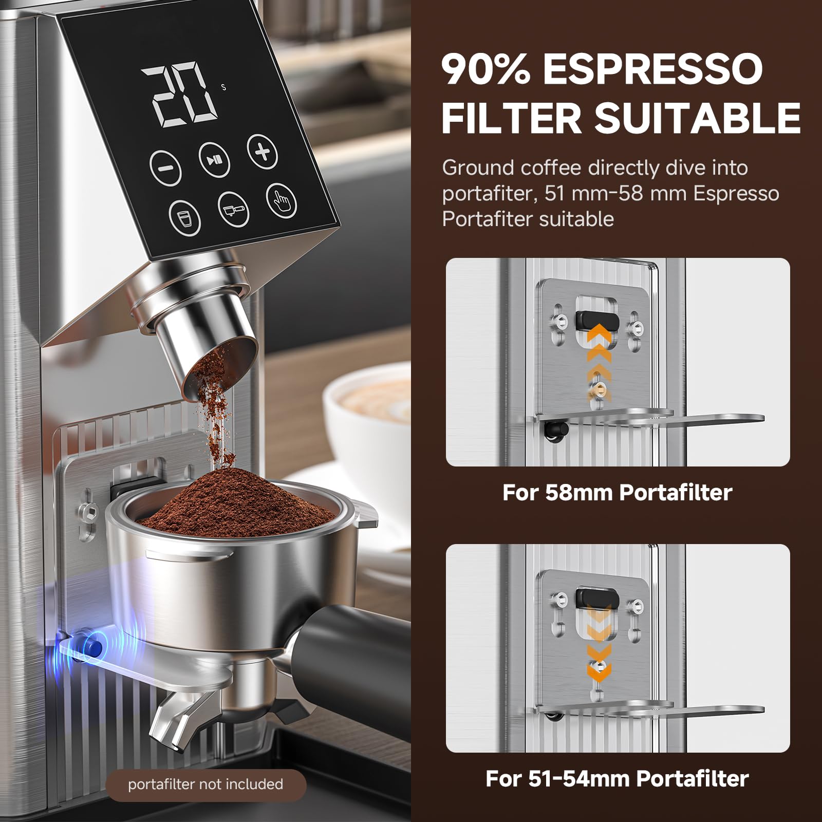 COFIBREWS tolva de granos 300 g: capacidad para preparar varias tazas.