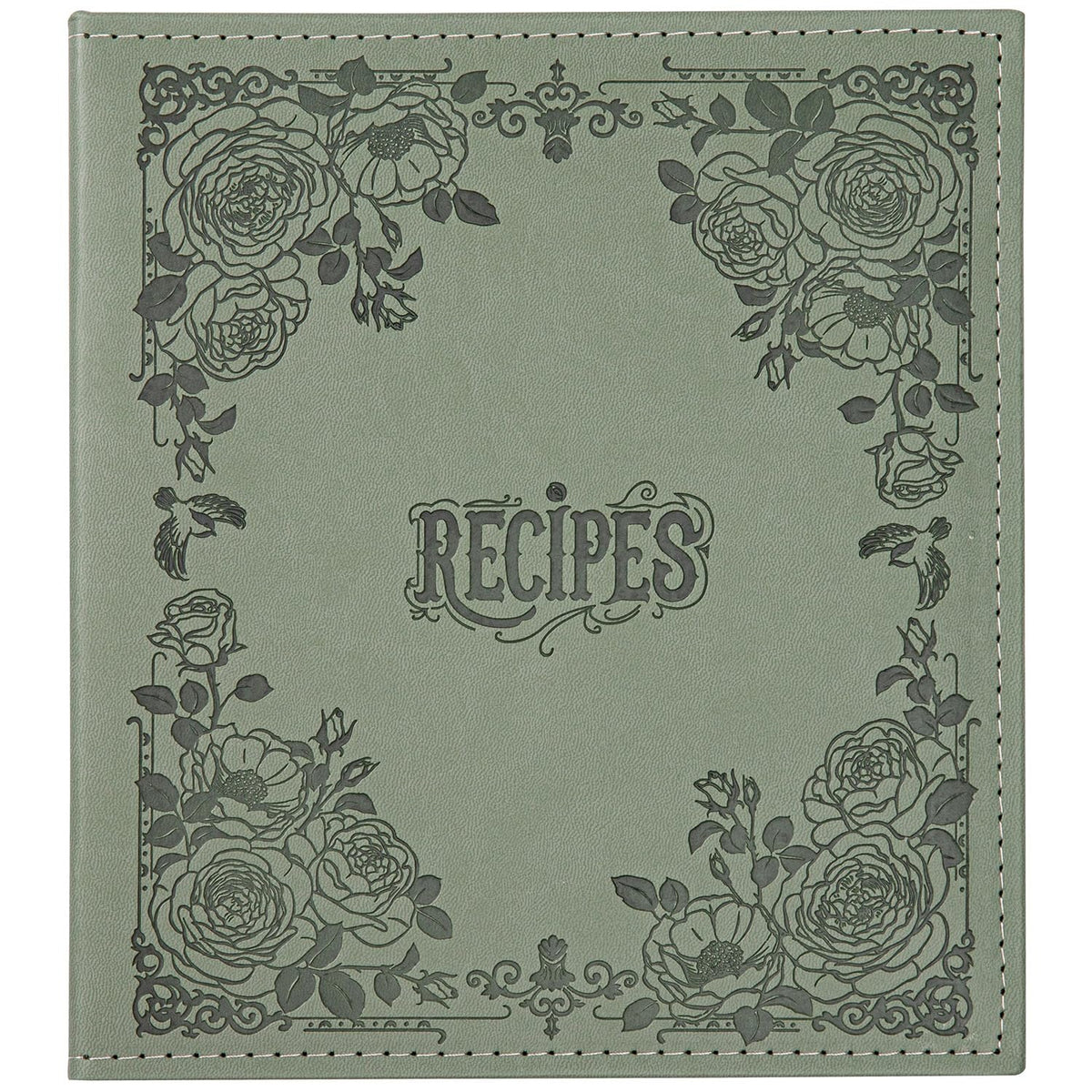 COFICE libro de recetas: portada de cuero sintético verde oscuro para una apariencia organizada.